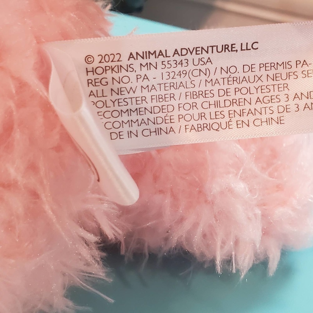 Animal Adventure Pink Heart‎ Bear Plush Stuffed Animal Cute Gift - Picture 7 of 7